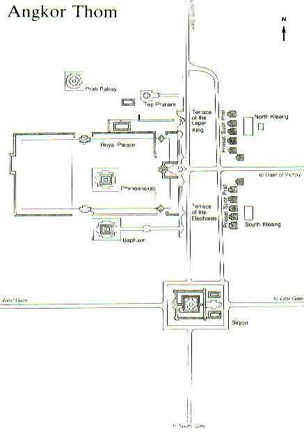 grondplan van angkor Thom